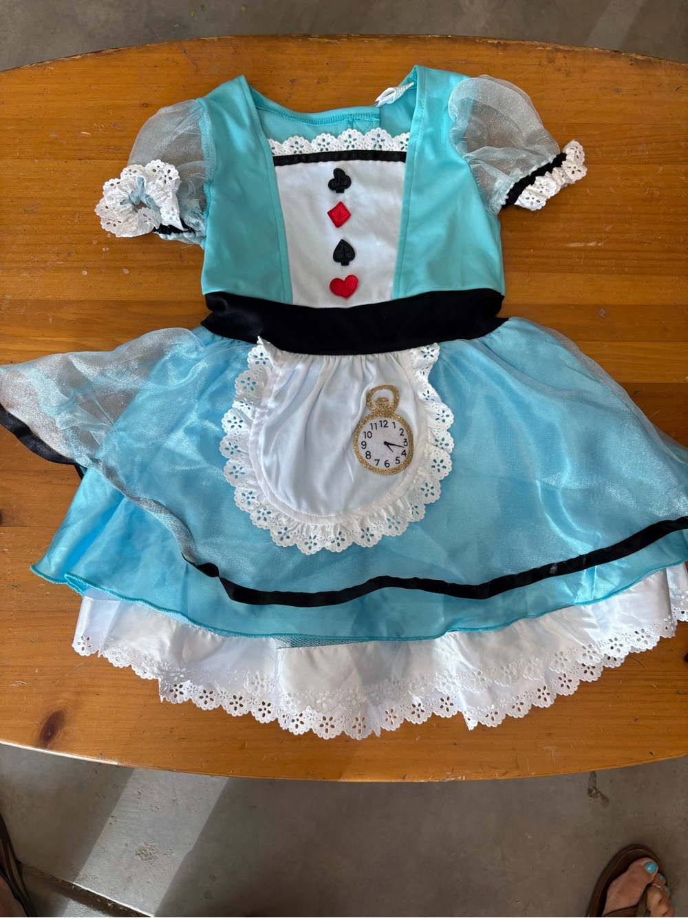 Disney Teal and White Alice-Inspired Girls Halloween Costume Dress
